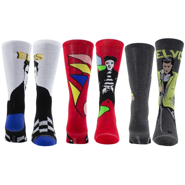ELVIS GUITAR TIN SOCK BOX, 3 PAIR