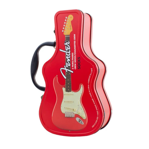 FENDER GUITAR TIN SOCK BOX, 3 PAIR