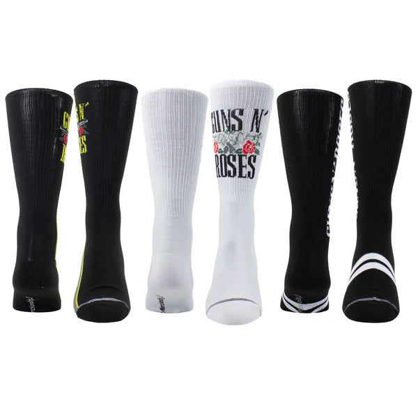 GUNS ’N ROSES GUITAR TIN SOCK BOX, 3 PAIR